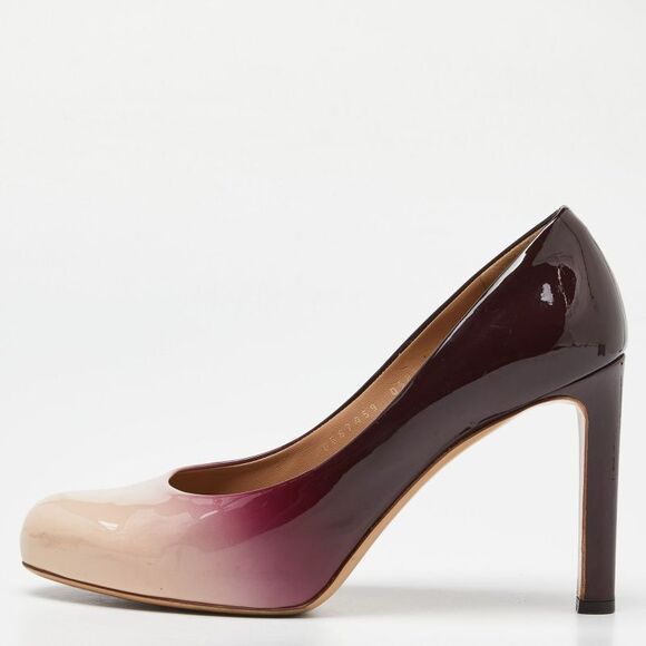 Salvatore Ferragamo Pink/burgundy Ombre Patent Leather Platform Pumps Size 39,New Products : American Fashion Style Bags On Sale